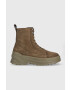 Vagabond Shoemakers Велурени кубинки Maxime в зелено с платформа с изолация - Pepit.bg