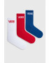 Vans Чорапи BY CLASSIC CREW BOYS TRUE RED/WHITE (3 чифта) - Pepit.bg