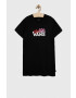 Vans Детска памучна рокля LOVE TEE DRESS Black в черно къс модел със стандартна кройка - Pepit.bg