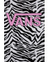 Vans Детска памучна рокля ZEBRA DAZE RELAXED TEE White в черно къс модел със стандартна кройка - Pepit.bg