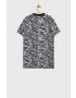 Vans Детска памучна рокля ZEBRA DAZE RELAXED TEE White в черно къс модел със стандартна кройка - Pepit.bg