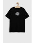 Vans Детска памучна тениска BONE YARD SS Black в черно с принт - Pepit.bg