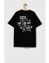 Vans Детска памучна тениска BONE YARD SS Black в черно с принт - Pepit.bg