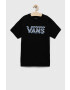 Vans Детска памучна тениска BY CLASSIC LOGO Black/True Blue в черно с принт - Pepit.bg