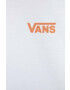 Vans Детска памучна тениска COLORBLOCK CREW WHITE MULTI в бяло с десен - Pepit.bg