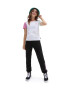 Vans Детска памучна тениска COLORBLOCK CREW WHITE MULTI в бяло с десен - Pepit.bg
