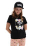 Vans Детска памучна тениска ELEVATED FLORAL CREW Black в черно с принт - Pepit.bg