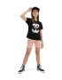 Vans Детска памучна тениска ELEVATED FLORAL CREW Black в черно с принт - Pepit.bg