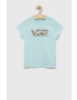 Vans Детска памучна тениска ELEVATED FLORAL FILL MI BLUE GLOW в синьо - Pepit.bg