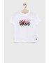 Vans Детска памучна тениска VALENTINES LOGO BOXY White в бяло - Pepit.bg