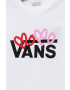 Vans Детска памучна тениска VALENTINES LOGO BOXY White в бяло - Pepit.bg