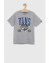 Vans Детска тениска VARSITY BULLDOG SS Athletic Heathe в сиво с принт - Pepit.bg