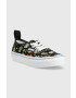 Vans Детски ниски кецове UY Authentic Elastic GLOW BLKBU в черно - Pepit.bg