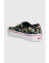 Vans Детски ниски кецове UY Authentic FLRL BLACK в черно - Pepit.bg