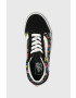 Vans Детски ниски кецове UY Old Skool FLRL BLKWH в черно - Pepit.bg