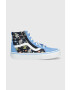 Vans Детски високи кецове SK8 Hi Reissue Side Zip GLOW BLKBU в синьо - Pepit.bg