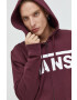 Vans Памучен суичър в бордо с принт - Pepit.bg