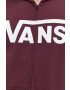 Vans Памучен суичър в бордо с принт - Pepit.bg