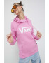 Vans Памучен суичър в лилаво с качулка с принт - Pepit.bg