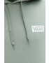 Vans Памучен суичър в зелено с качулка с принт - Pepit.bg