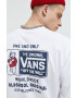 Vans Памучна блуза с дълги ръкави в бяло с принт - Pepit.bg