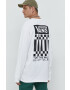 Vans Памучна блуза с дълги ръкави в бяло с принт - Pepit.bg