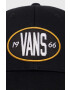 Vans Памучна шапка с козирка в черно с апликация - Pepit.bg