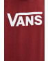 Vans Памучна тениска в бордо с принт - Pepit.bg