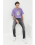 Vans Памучна тениска x One Piece в лилаво с принт - Pepit.bg