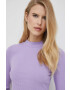 Vero Moda Блуза с дълги ръкави в лилаво с ниско поло - Pepit.bg