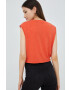 Vero Moda Топ с лен в оранжево - Pepit.bg
