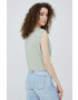 Vero Moda Топ с лен в зелено - Pepit.bg