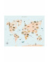 Vissevasse Постер World Map Animal 30 x 40 cm - Pepit.bg