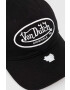 Von Dutch Памучна шапка с козирка в черно с апликация - Pepit.bg