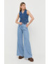Weekend Max Mara Дънков елек x Lily Aldridge в тъмносиньо с едно копче - Pepit.bg