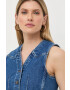 Weekend Max Mara Дънков елек x Lily Aldridge в тъмносиньо с едно копче - Pepit.bg