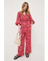 Weekend Max Mara Гащеризон в червено с овално деколте - Pepit.bg