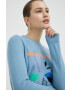 Weekend Max Mara Кашмирен пуловер дамски в синьо от лека материя - Pepit.bg