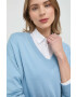 Weekend Max Mara Копринен пуловер в синьо от лека материя - Pepit.bg