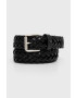 Weekend Max Mara Кожен колан дамски в черно - Pepit.bg