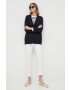 Weekend Max Mara Панталон в бяло със стандартна кройка със стандартна талия - Pepit.bg