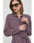 Weekend Max Mara Рокля в бордо къса разкроен модел - Pepit.bg