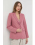 Weekend Max Mara Сако в розово с едно копче с изчистен дизайн - Pepit.bg