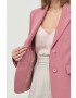 Weekend Max Mara Сако в розово с едно копче с изчистен дизайн - Pepit.bg