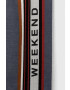 Weekend Max Mara Шал дамски в синьо с десен - Pepit.bg