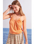 women'secret Пижамен топ Capri в бежово - Pepit.bg