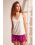 women'secret Пижамен топ Mix & Match в бяло от памук - Pepit.bg