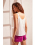 women'secret Пижамен топ Mix & Match в бяло от памук - Pepit.bg