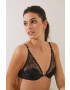 women'secret Сутиен Sense High Caprice в черно от дантела с изчистен дизайн - Pepit.bg