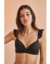 women'secret Горнище на бански BAMBOO в черно с леко подплатена чашка 6485408 - Pepit.bg